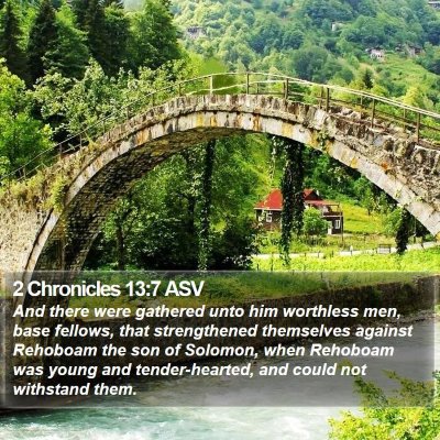 2 Chronicles 13:7 ASV Bible Verse Image