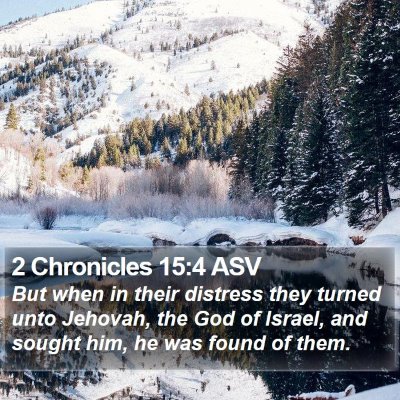 2 Chronicles 15:4 ASV Bible Verse Image