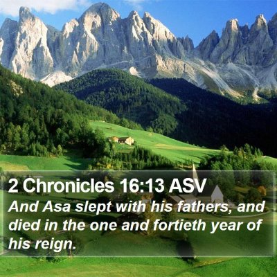 2 Chronicles 16:13 ASV Bible Verse Image