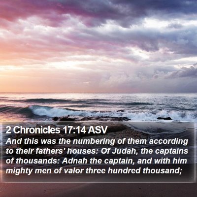 2 Chronicles 17:14 ASV Bible Verse Image