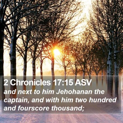 2 Chronicles 17:15 ASV Bible Verse Image