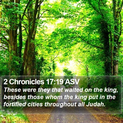 2 Chronicles 17:19 ASV Bible Verse Image