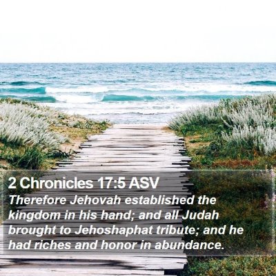 2 Chronicles 17:5 ASV Bible Verse Image