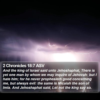 2 Chronicles 18:7 ASV Bible Verse Image