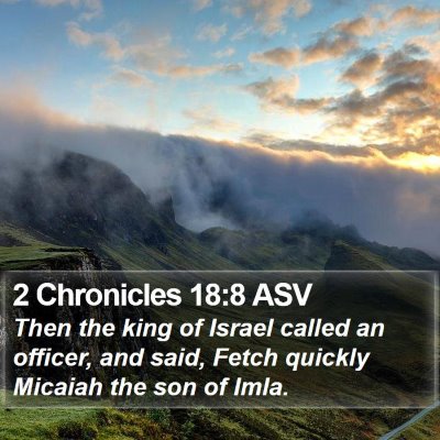 2 Chronicles 18:8 ASV Bible Verse Image