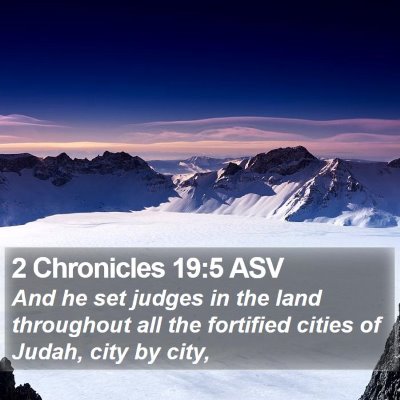 2 Chronicles 19:5 ASV Bible Verse Image