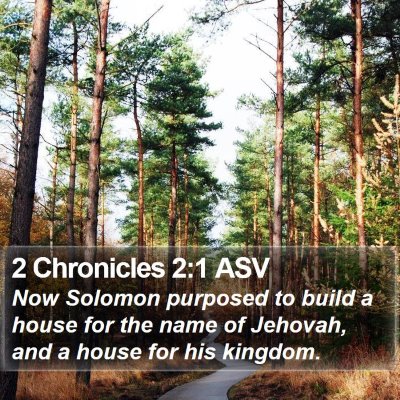 2 Chronicles 2:1 ASV Bible Verse Image