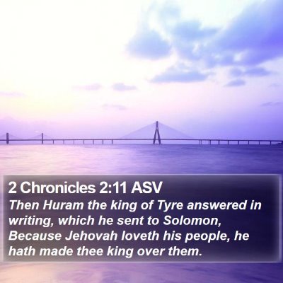 2 Chronicles 2:11 ASV Bible Verse Image