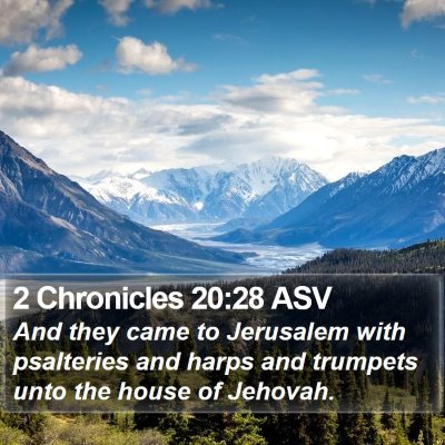 2 Chronicles 20:28 ASV Bible Verse Image