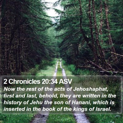 2 Chronicles 20:34 ASV Bible Verse Image