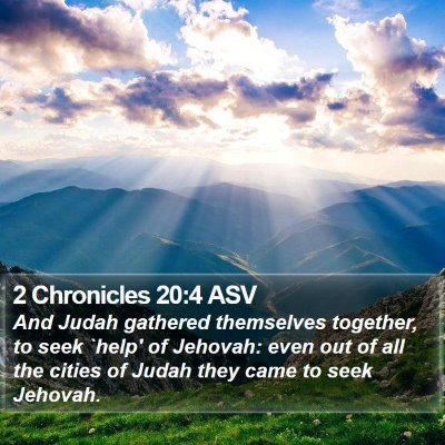 2 Chronicles 20:4 ASV Bible Verse Image