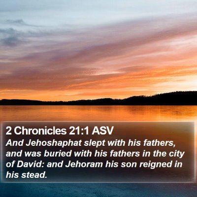 2 Chronicles 21:1 ASV Bible Verse Image