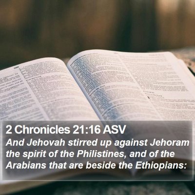 2 Chronicles 21:16 ASV Bible Verse Image