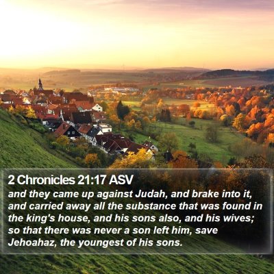 2 Chronicles 21:17 ASV Bible Verse Image