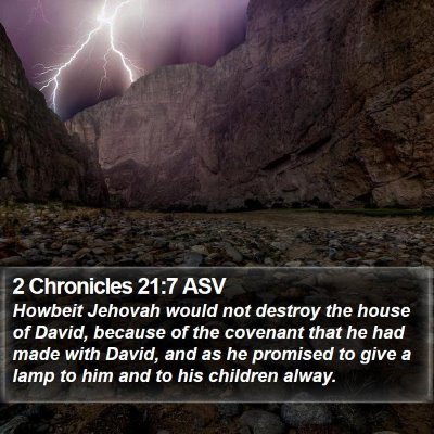 2 Chronicles 21:7 ASV Bible Verse Image