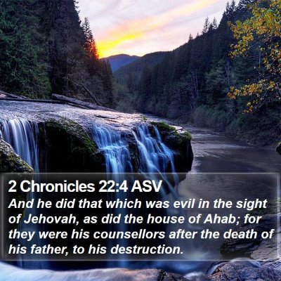 2 Chronicles 22:4 ASV Bible Verse Image