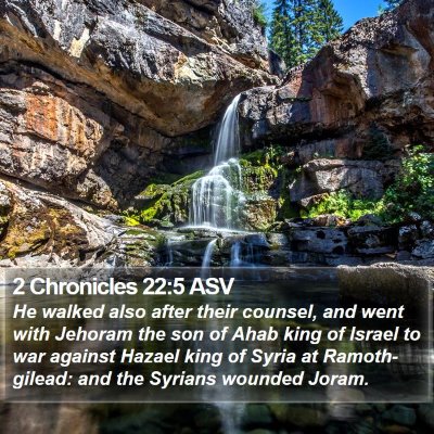 2 Chronicles 22:5 ASV Bible Verse Image