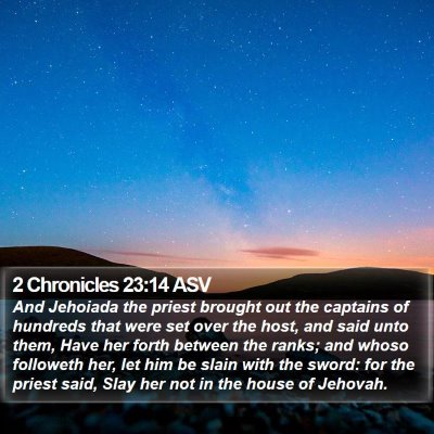 2 Chronicles 23:14 ASV Bible Verse Image