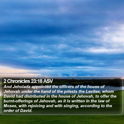 2 Chronicles 23:18 ASV Bible Verse Image