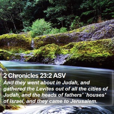 2 Chronicles 23:2 ASV Bible Verse Image