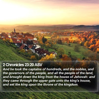 2 Chronicles 23:20 ASV Bible Verse Image