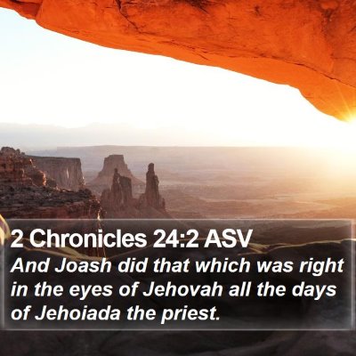 2 Chronicles 24:2 ASV Bible Verse Image