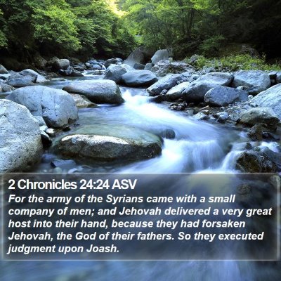 2 Chronicles 24:24 ASV Bible Verse Image