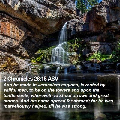 2 Chronicles 26:15 ASV Bible Verse Image