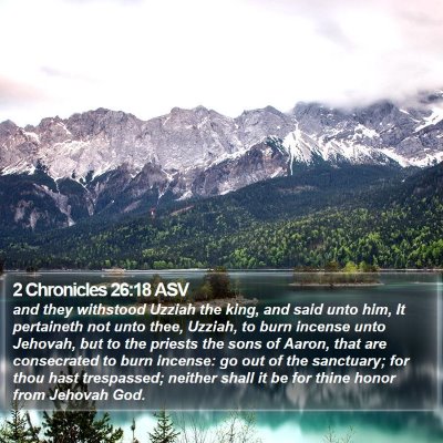 2 Chronicles 26:18 ASV Bible Verse Image