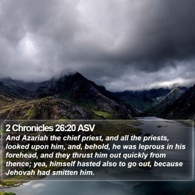 2 Chronicles 26:20 ASV Bible Verse Image