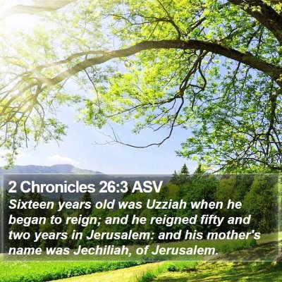 2 Chronicles 26:3 ASV Bible Verse Image