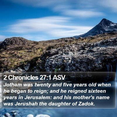 2 Chronicles 27:1 ASV Bible Verse Image