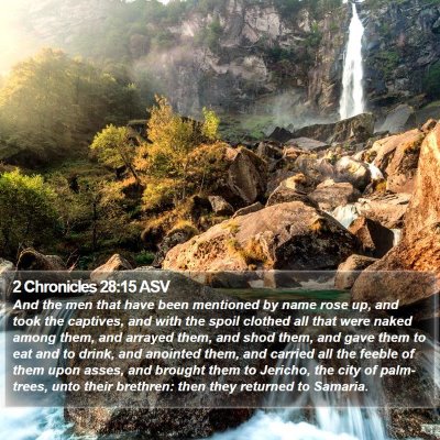 2 Chronicles 28:15 ASV Bible Verse Image