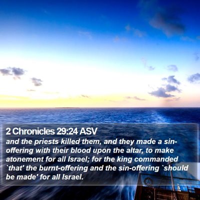 2 Chronicles 29:24 ASV Bible Verse Image