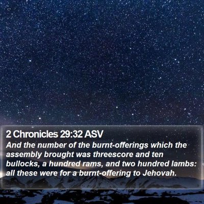 2 Chronicles 29:32 ASV Bible Verse Image