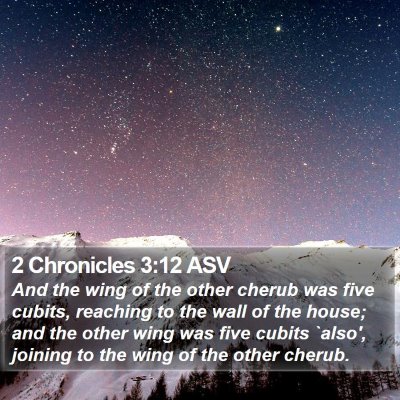 2 Chronicles 3:12 ASV Bible Verse Image
