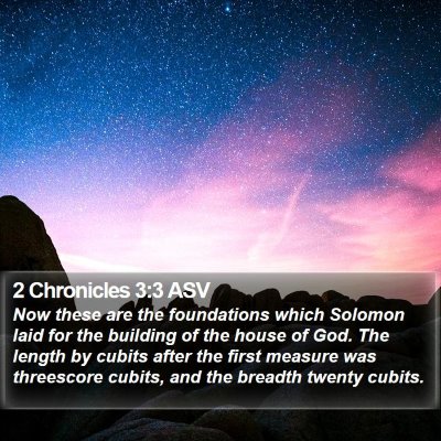 2 Chronicles 3:3 ASV Bible Verse Image