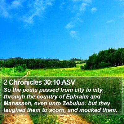2 Chronicles 30:10 ASV Bible Verse Image