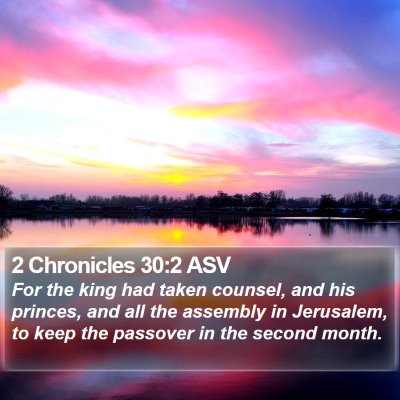 2 Chronicles 30:2 ASV Bible Verse Image
