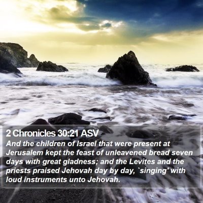 2 Chronicles 30:21 ASV Bible Verse Image