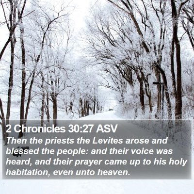 2 Chronicles 30:27 ASV Bible Verse Image