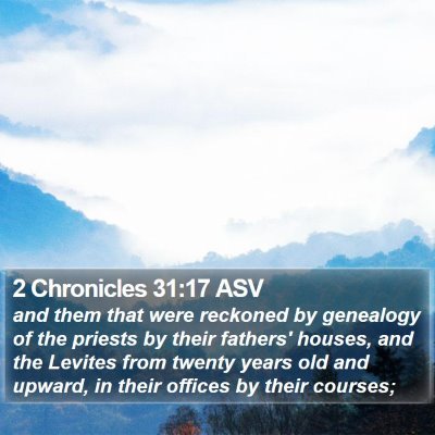2 Chronicles 31:17 ASV Bible Verse Image