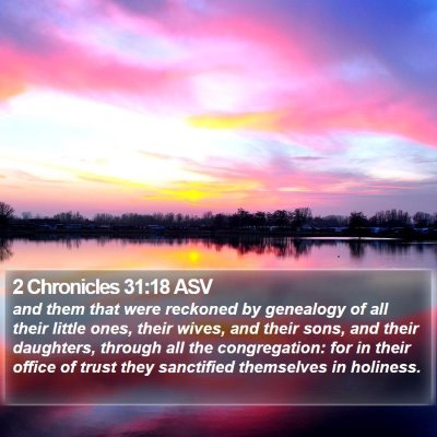 2 Chronicles 31:18 ASV Bible Verse Image