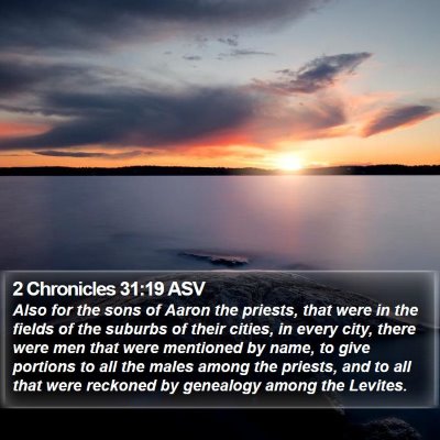 2 Chronicles 31:19 ASV Bible Verse Image