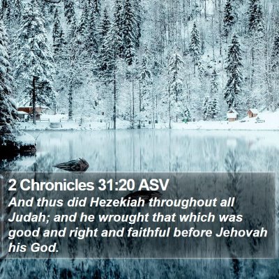 2 Chronicles 31:20 ASV Bible Verse Image