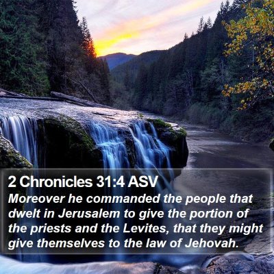 2 Chronicles 31:4 ASV Bible Verse Image