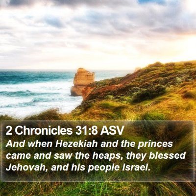 2 Chronicles 31:8 ASV Bible Verse Image