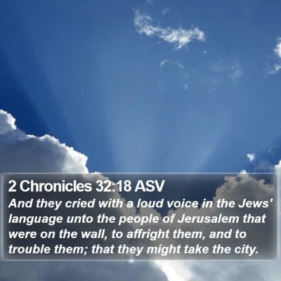 2 Chronicles 32:18 ASV Bible Verse Image