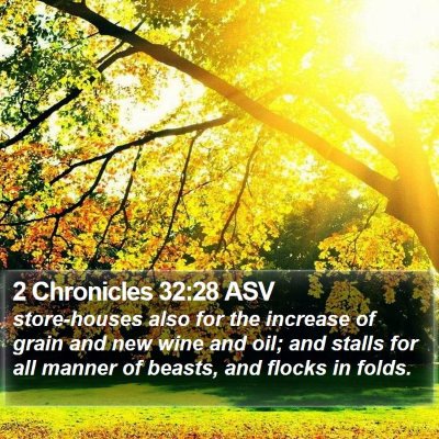 2 Chronicles 32:28 ASV Bible Verse Image