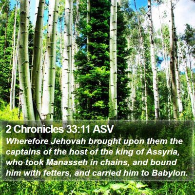 2 Chronicles 33:11 ASV Bible Verse Image